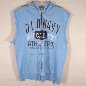 Old Navy Sleeveless Zip Up Hooded Sweatshirt